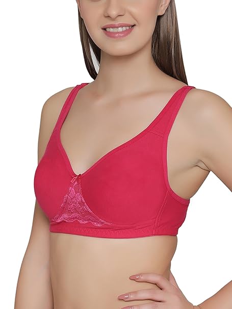 Clovia Cotton-Rich Wire-Free Double-Layered T-Shirt Bra for Women